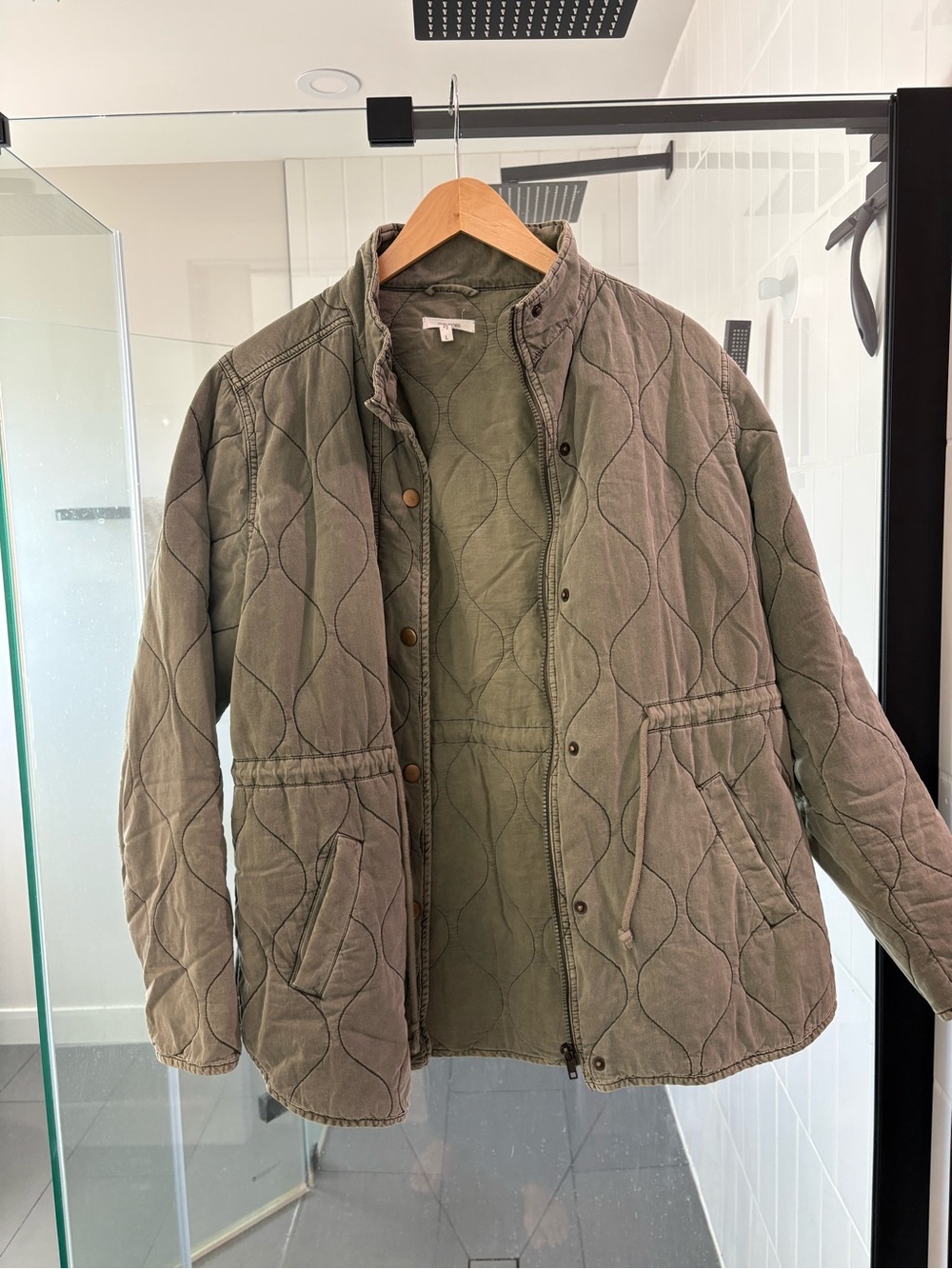Quilted Olive Green Jacket